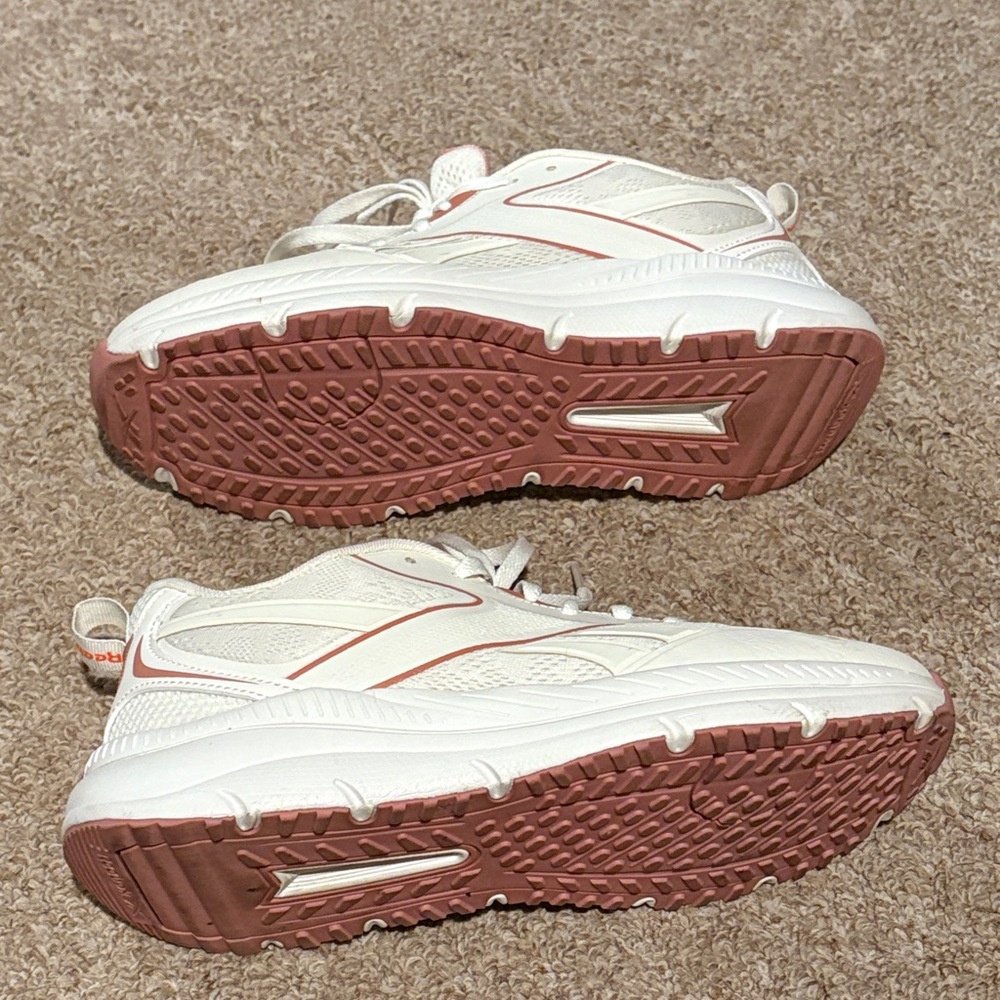 Reebok Women's Cream and Pink Sneakers - Picture 8 of 8
